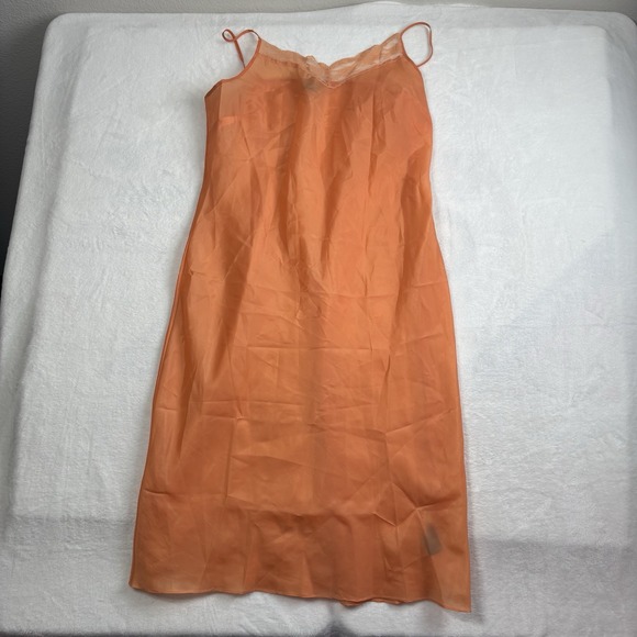 Mixit Dresses & Skirts - Y2K‎ MixIt  Orange Slit Floral Lace Maxi Dress Sheer Women's Size 12